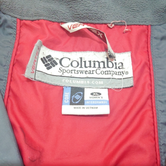 Columbia Vertex Interchange Women's Rain Jacket Extra Large Red Full Zip Hiking - Picture 6 of 16